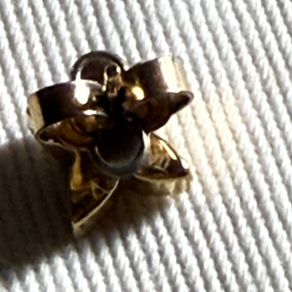 $395 Authentic LOUIS VUITTON Made in ITALY Unisex Gold Plated 1 Earring M75446 - Picture 7 of 10